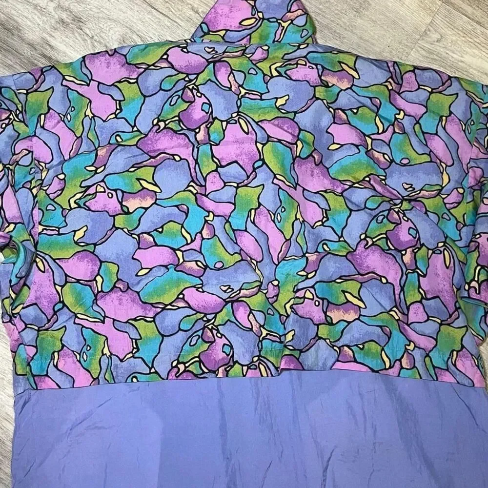 Vintage 90s Reebok Windbreaker Jacket Womens Size Medium Full Zip‎ - Picture 5 of 6